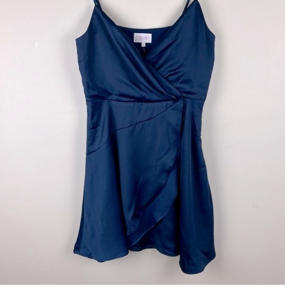 Devlin | Betsy Flirty Mini Slip Dress Poseidon Blue | 6 - Picture 2 of 11